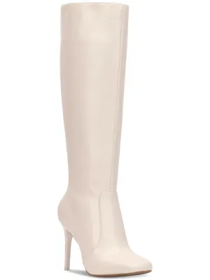 VIDE Womens Faux Leather Zipper Knee-High Boots