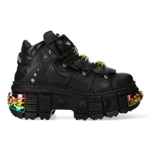 WALL106-S23 Boots Leather Platform Gothic
