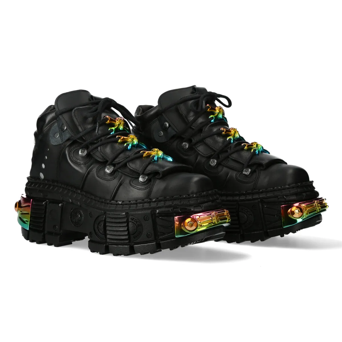 WALL106-S23 Boots Leather Platform Gothic