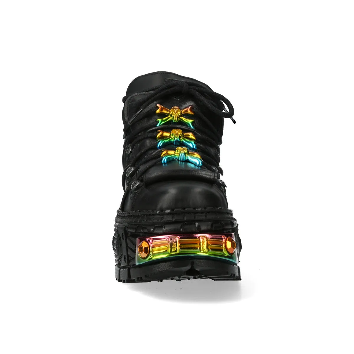 WALL106-S23 Boots Leather Platform Gothic