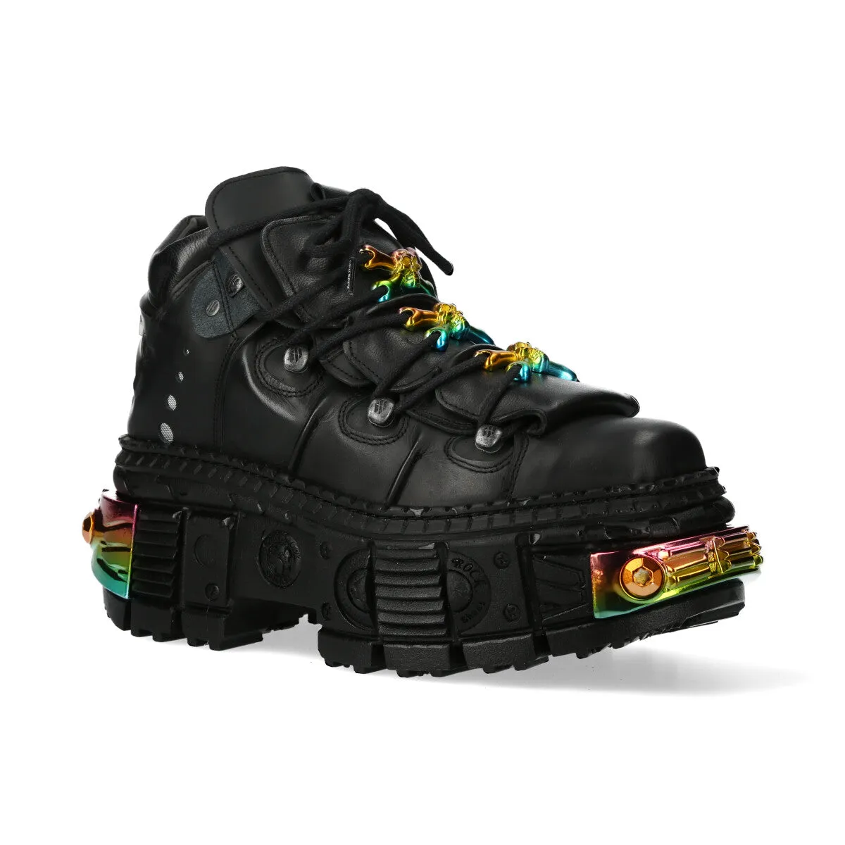 WALL106-S23 Boots Leather Platform Gothic