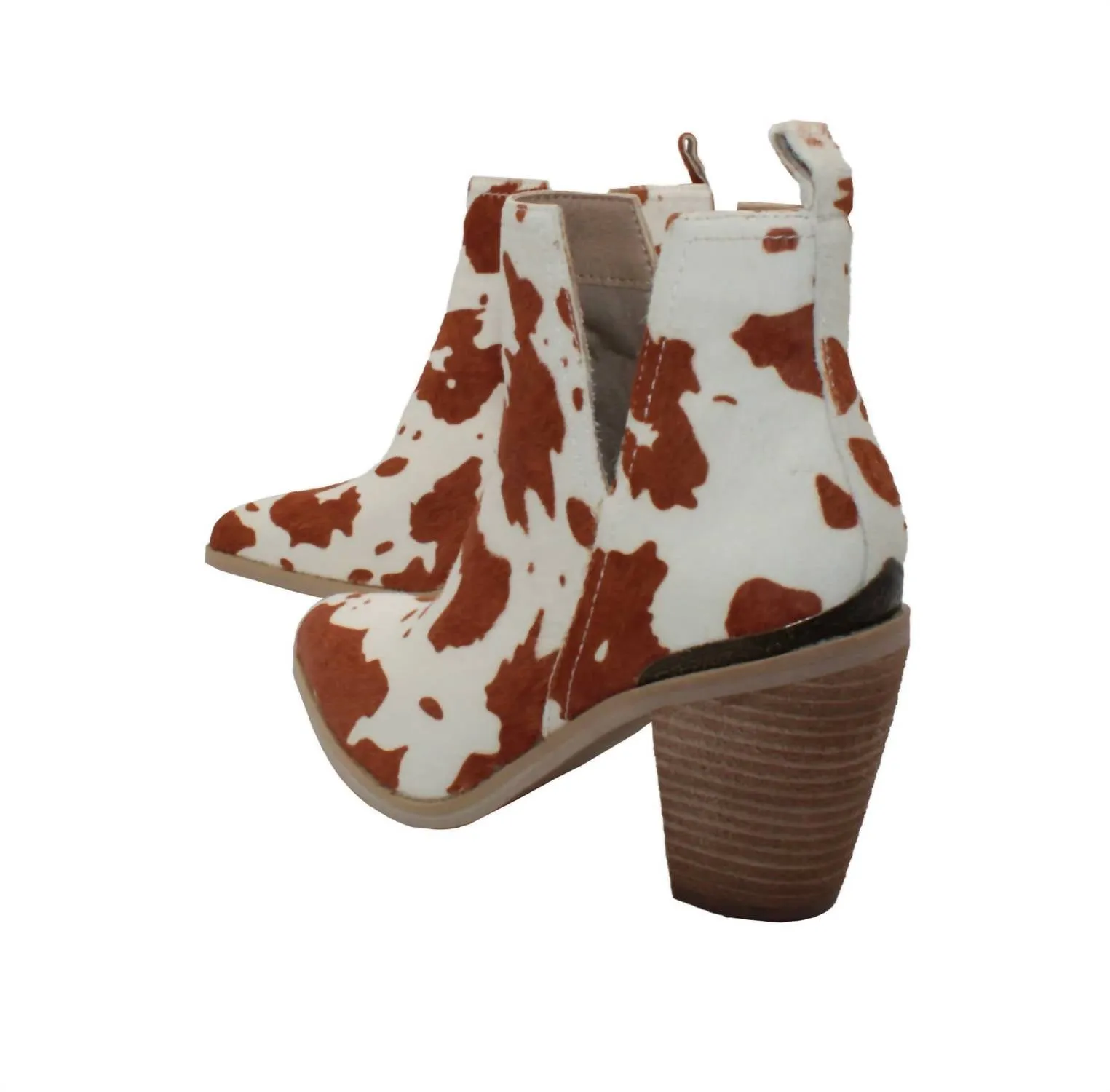Women Mumba Boot In Tan/white Cow
