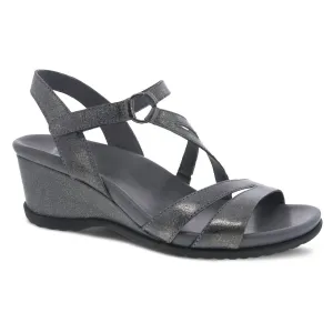 Women's Addyson Strappy Dress Wedge Sandal In Pewter