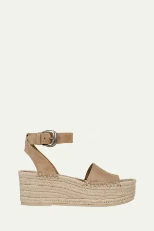 Women's Belisa Suede Platform Espadrilles In Dune
