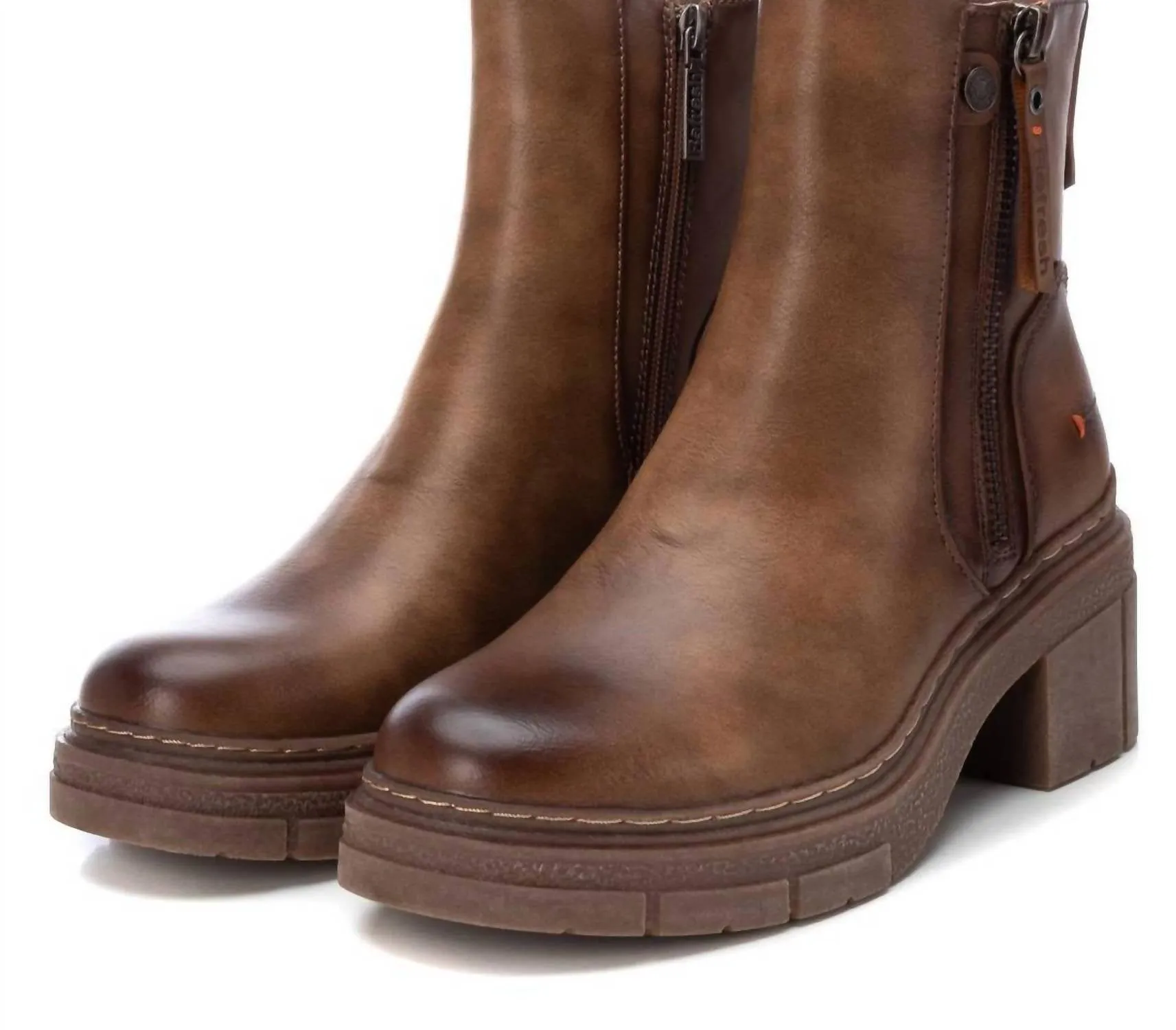Women's Casual Booties In Light Brown