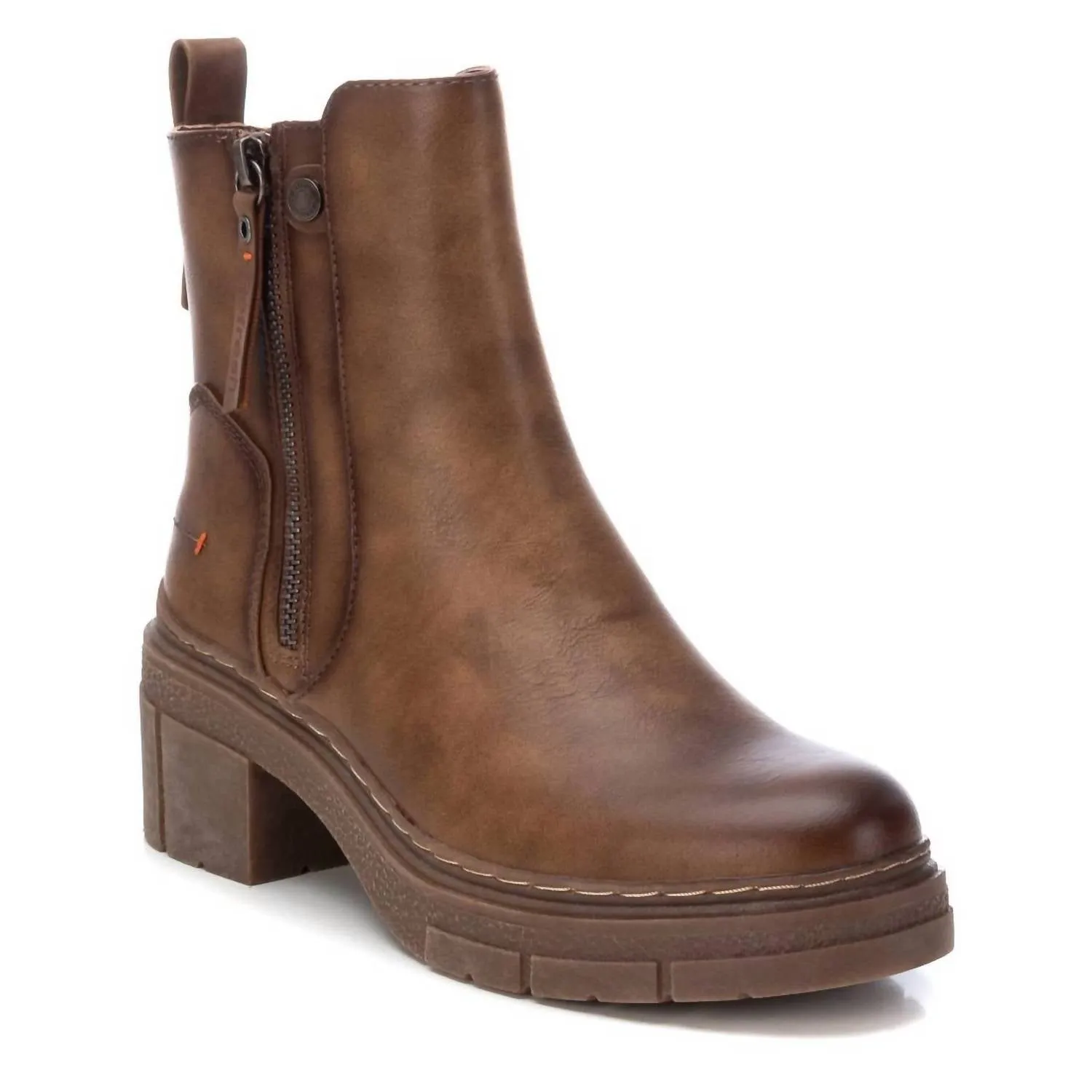 Women's Casual Booties In Light Brown