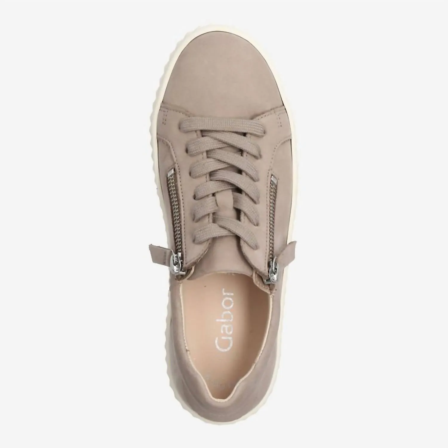 Women's Casual Sneaker In Cream Taupe Nubuk
