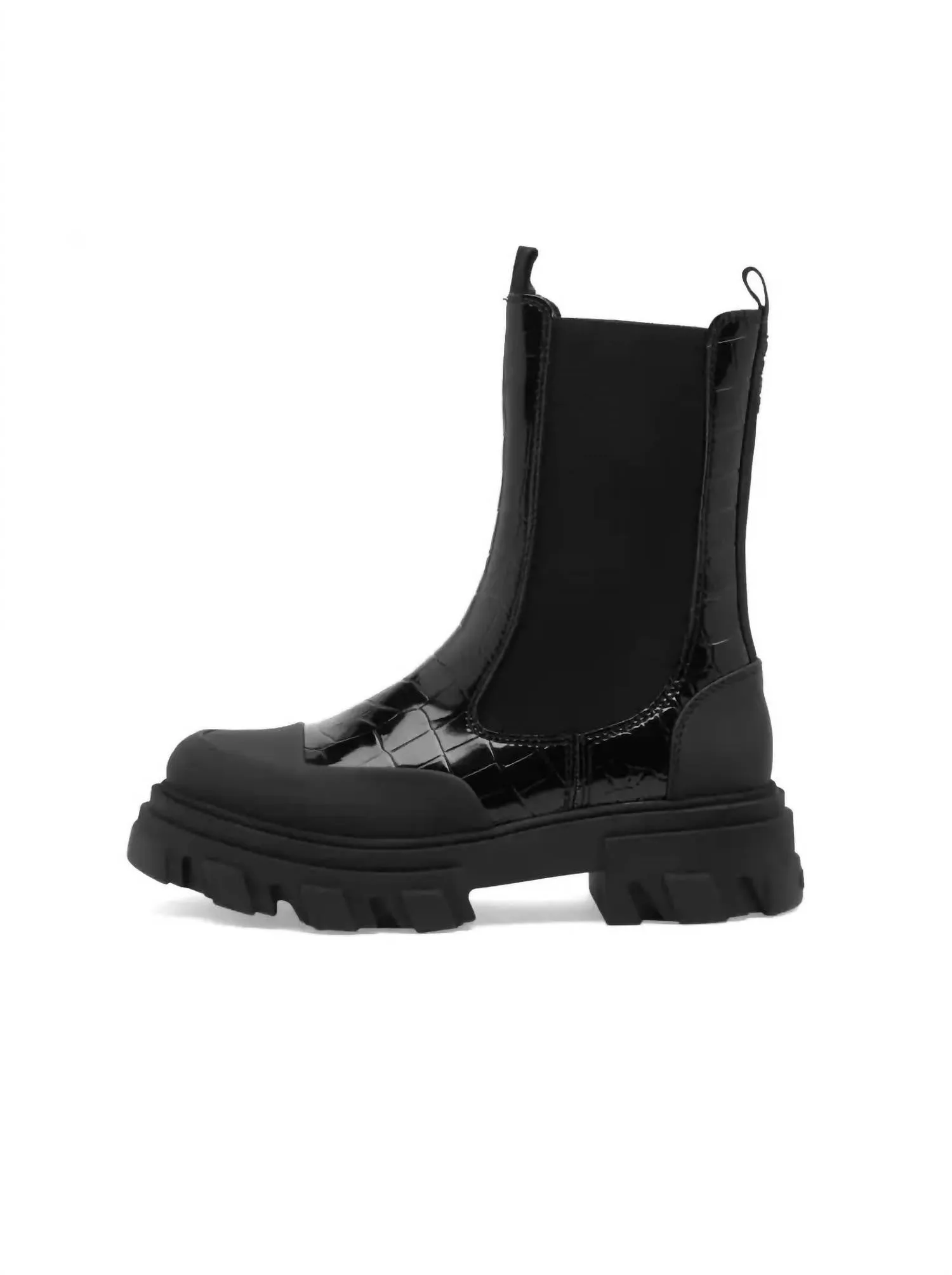 Women's Cleated Mid Chelsea Boot In Black