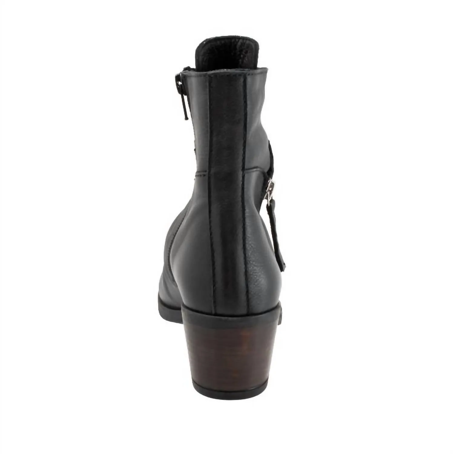 Women's Colbie Ruched Leather Boot In Black