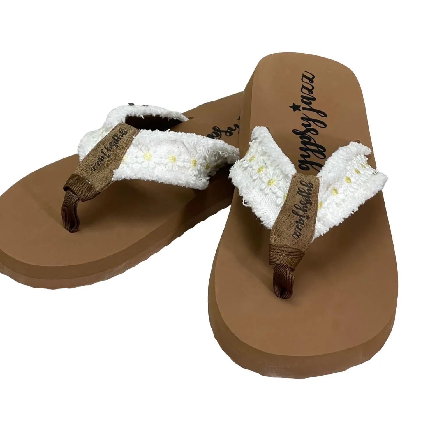 Women's Daisies Flip-Flop In White/black
