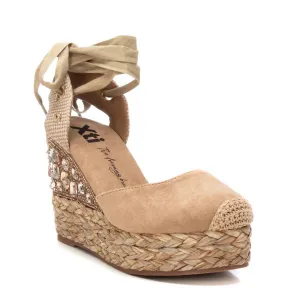 Women's Embellished Wedge Sandals In Beige