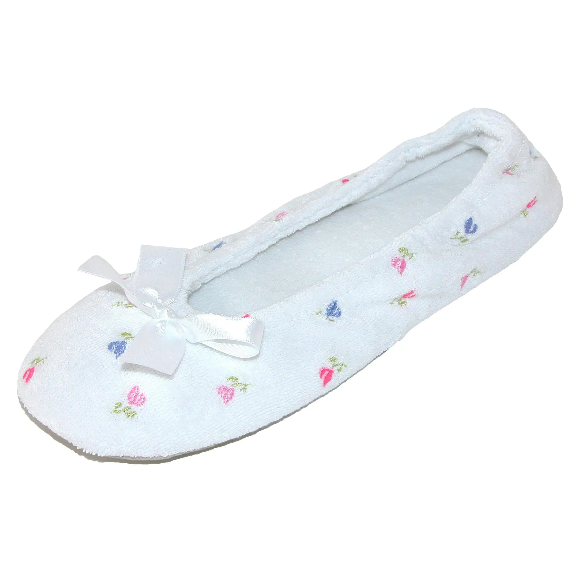 Women's Embroidered Terry Ballerina Slippers