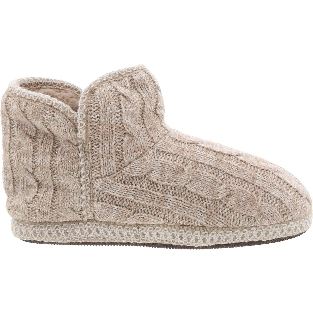 Womens Faux Fur Lined Faux Fur Bootie Slippers