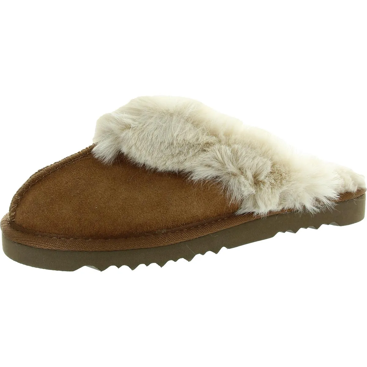 Womens Faux Fur Slide Slippers