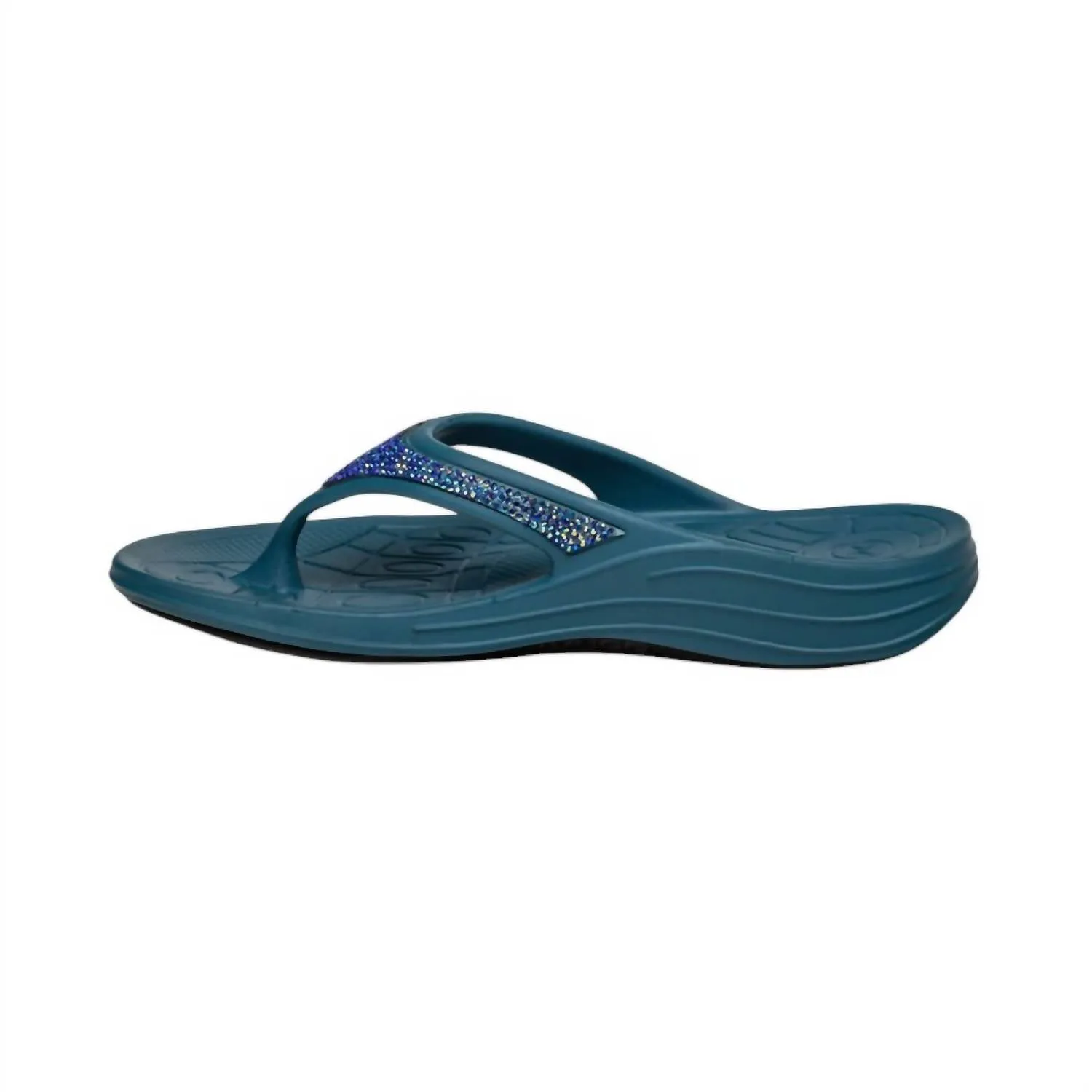 Women's Fiji Sparkle Slippers In Sea Blue