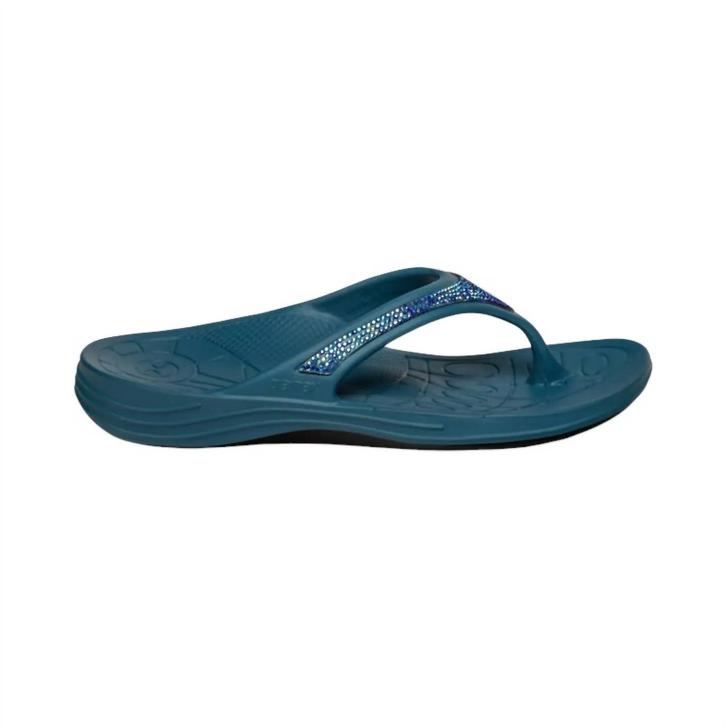 Women's Fiji Sparkle Slippers In Sea Blue