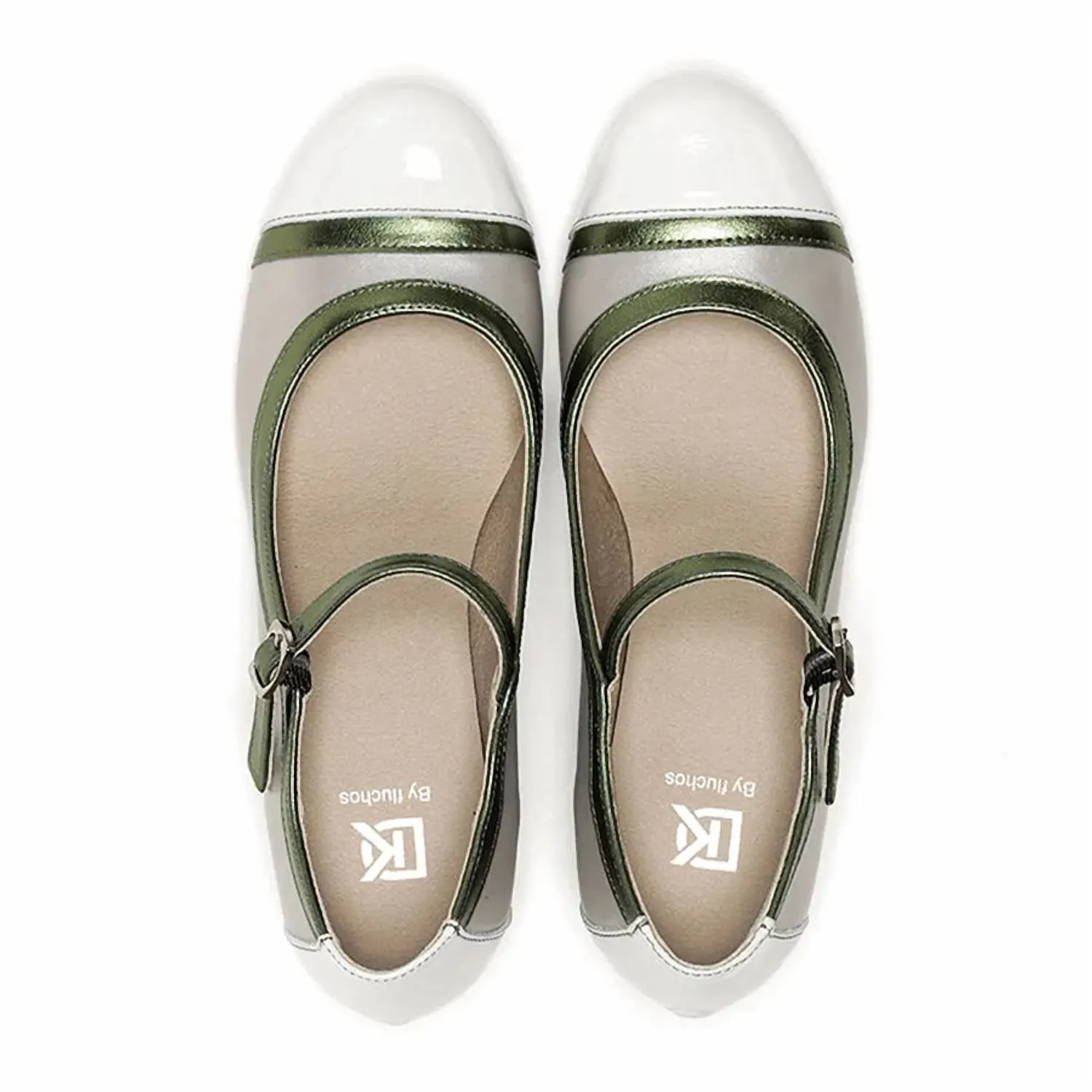 Women's Frida Heeled Mary Jane Shoes In Lamin Argento