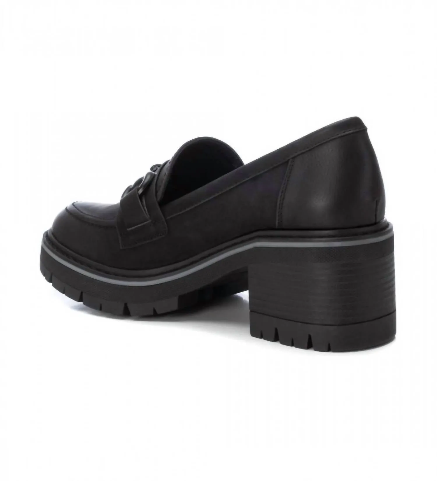 Women's Heeled Moccasins In Black