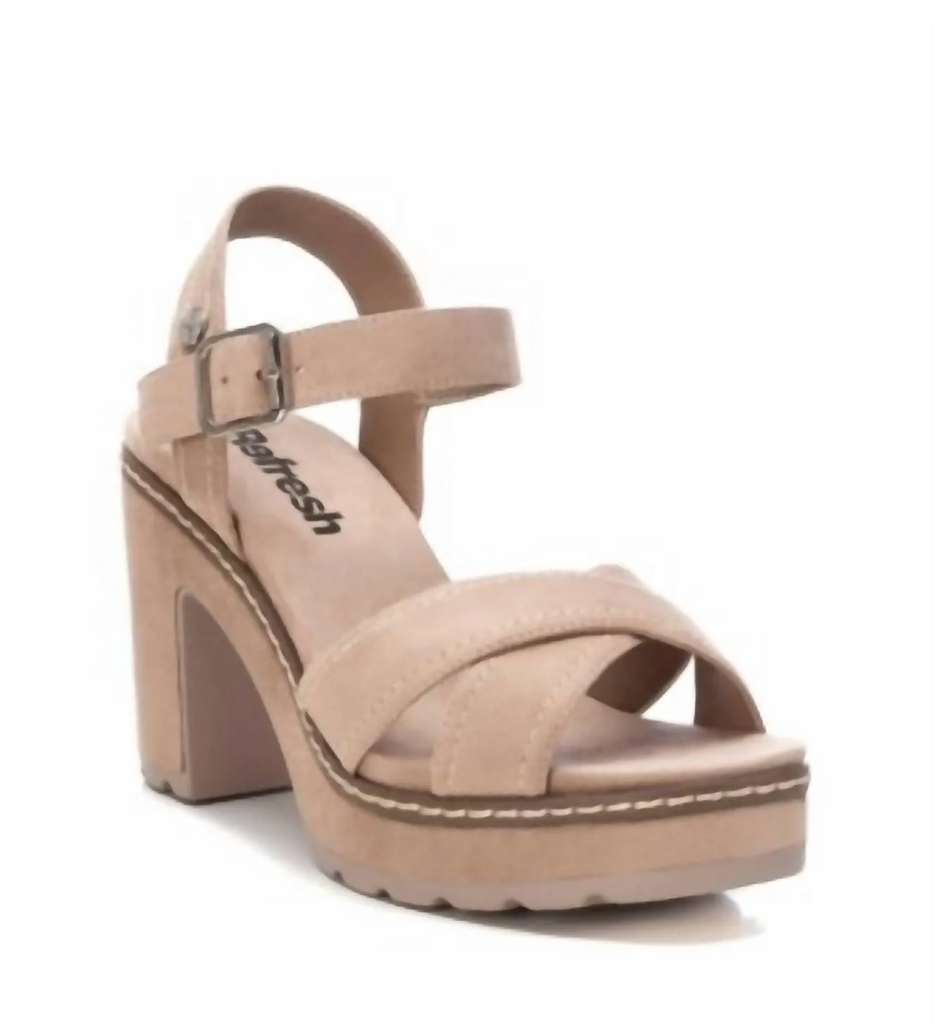 Women's Heeled Sandals In Beige