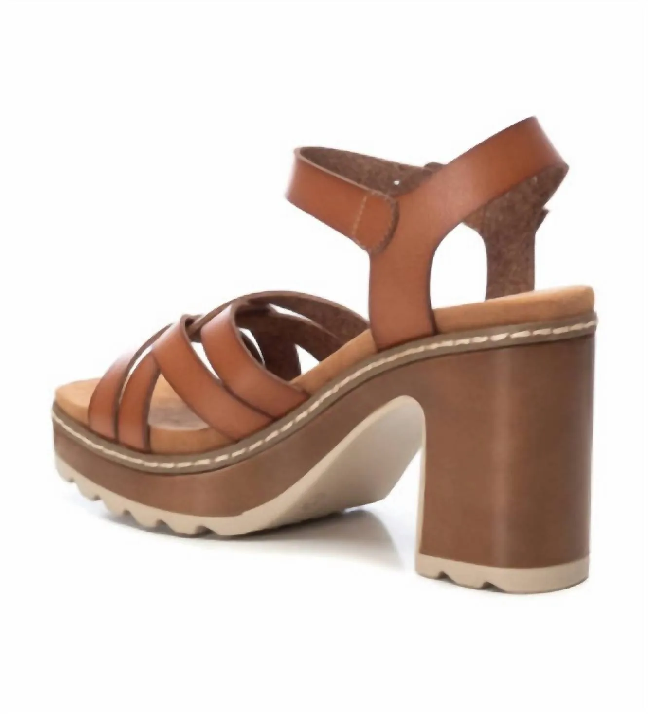 Women's Heeled Sandals In Taupe
