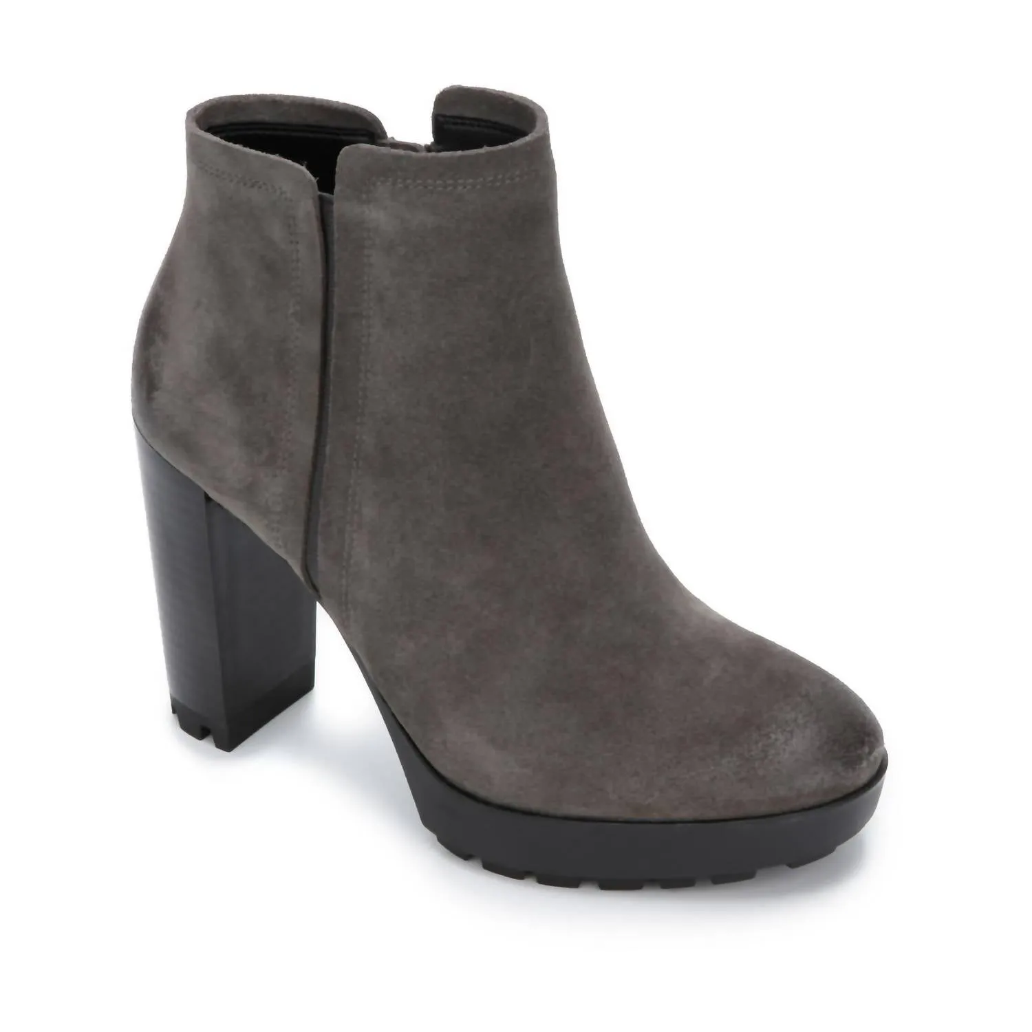 Womens Justin Lug Chelsea Pg Faux Leather Ankle Boots In Asphalt