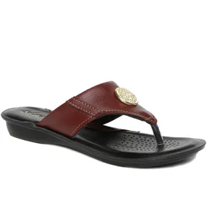 Women's Maroon Solea Flip-Flops