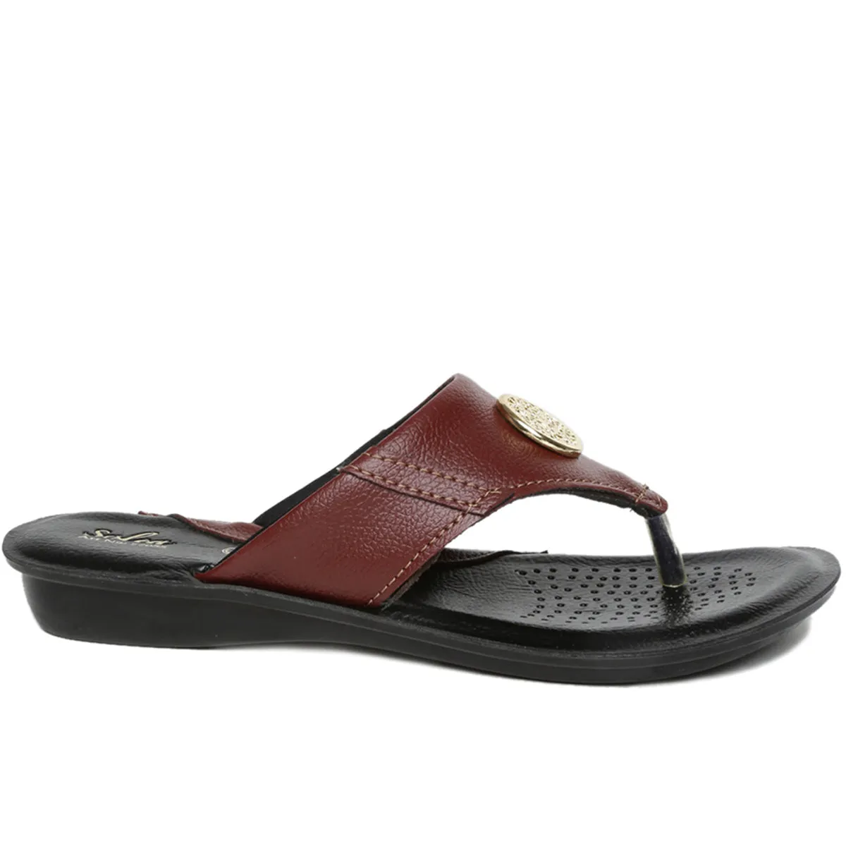 Women's Maroon Solea Flip-Flops