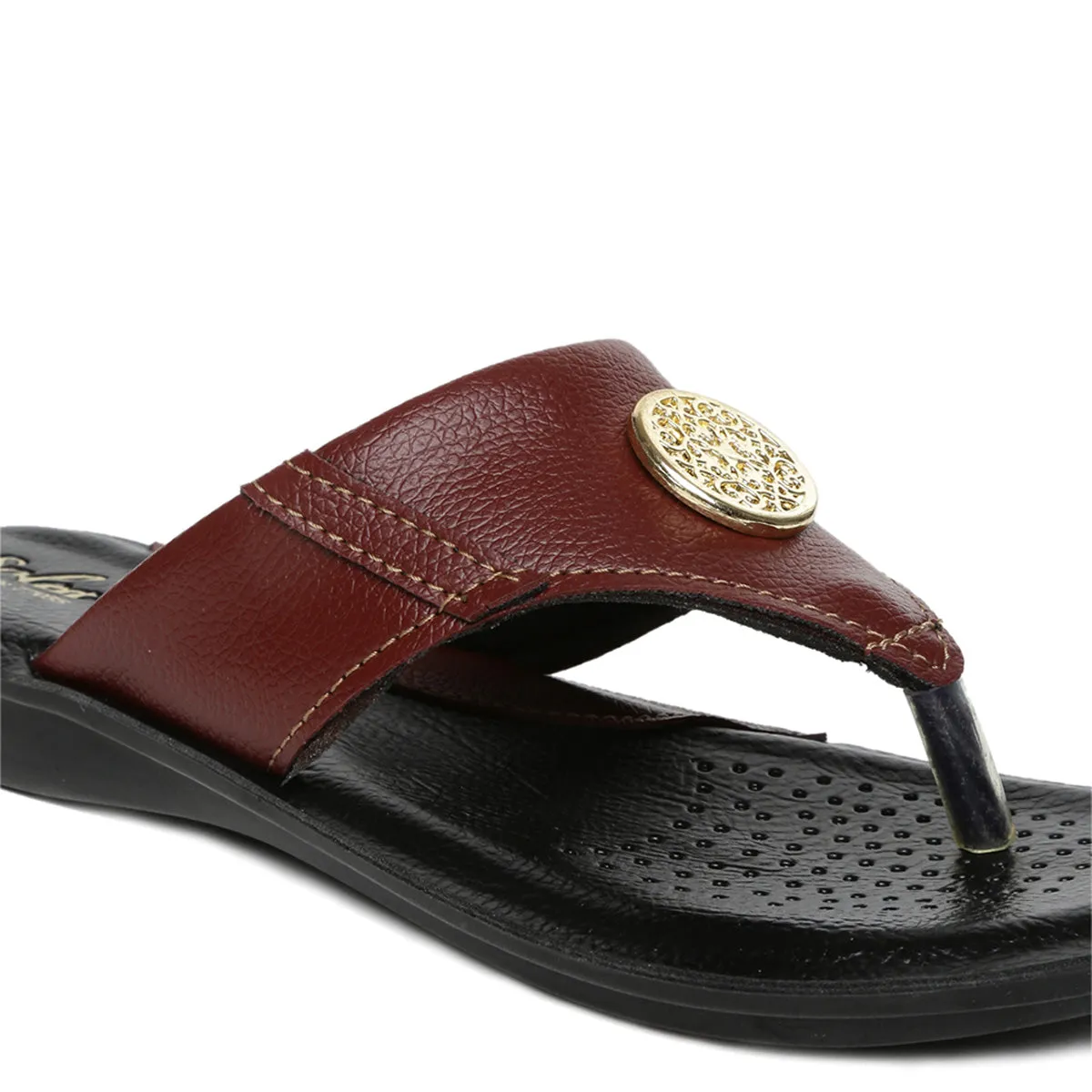 Women's Maroon Solea Flip-Flops