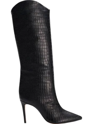 Women's Maryana Leather Dress Boots In Black
