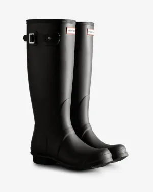 Women's Original Tall Tri-Colour Logo Backstrap Boot In Black