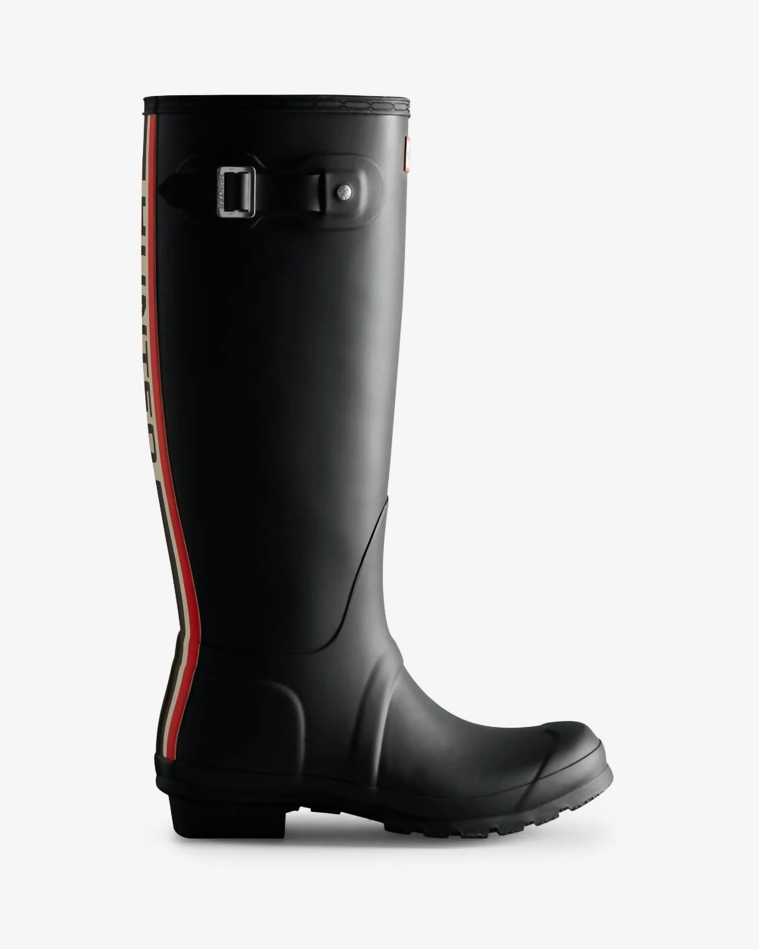 Women's Original Tall Tri-Colour Logo Backstrap Boot In Black