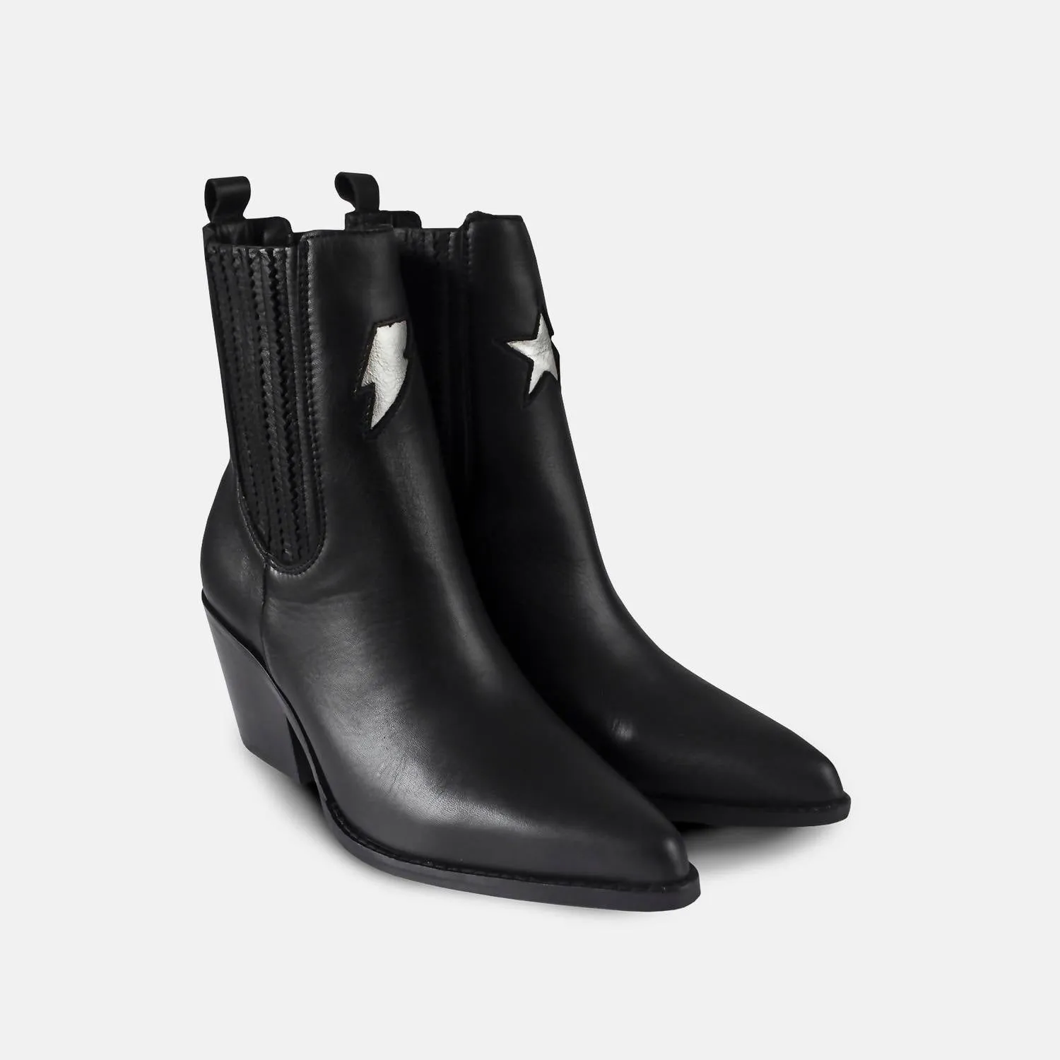 Women's Premium Leather Ankle Lyra Boots In Black