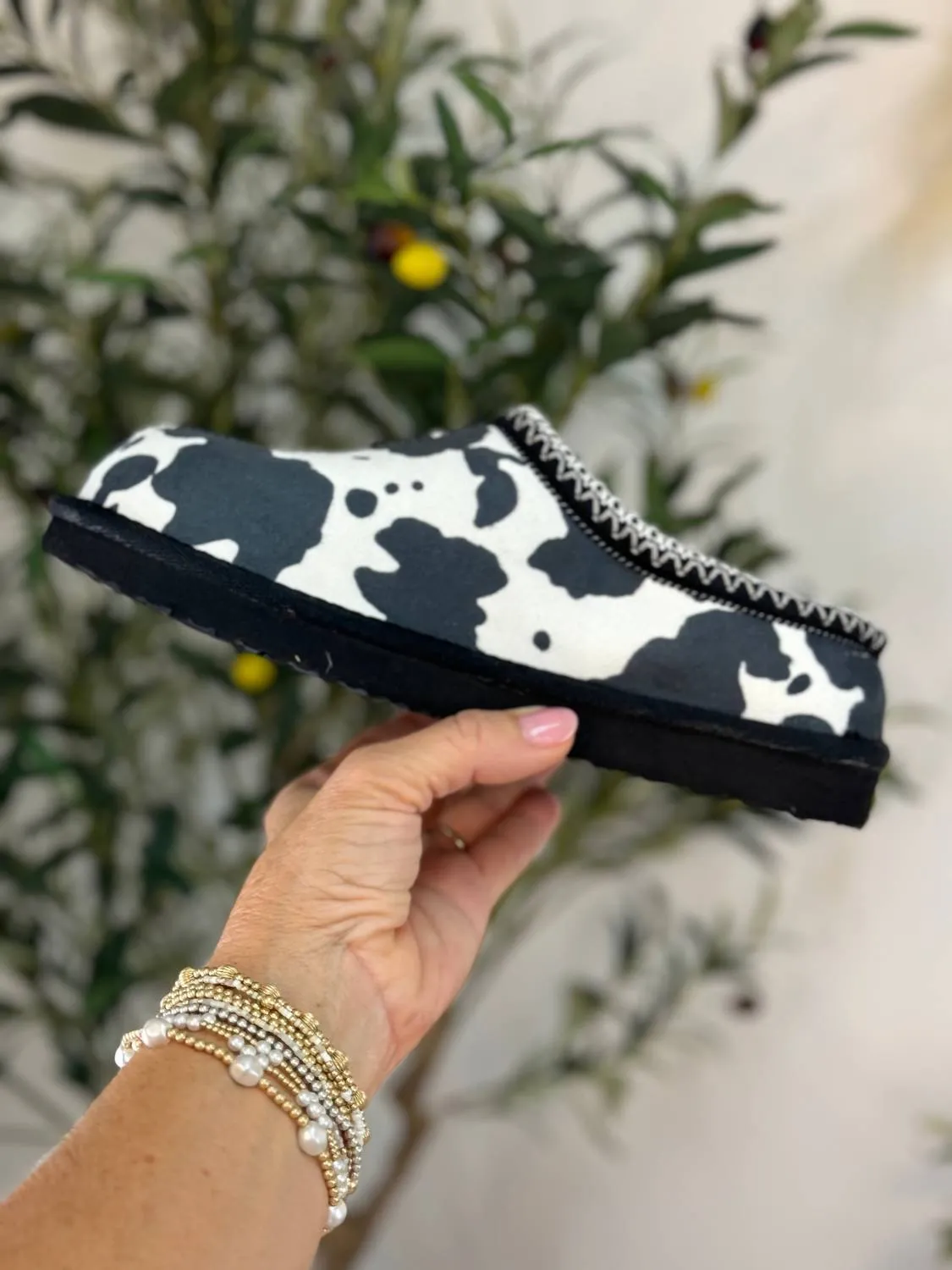 Women's Sparks Slip On In Cow Print