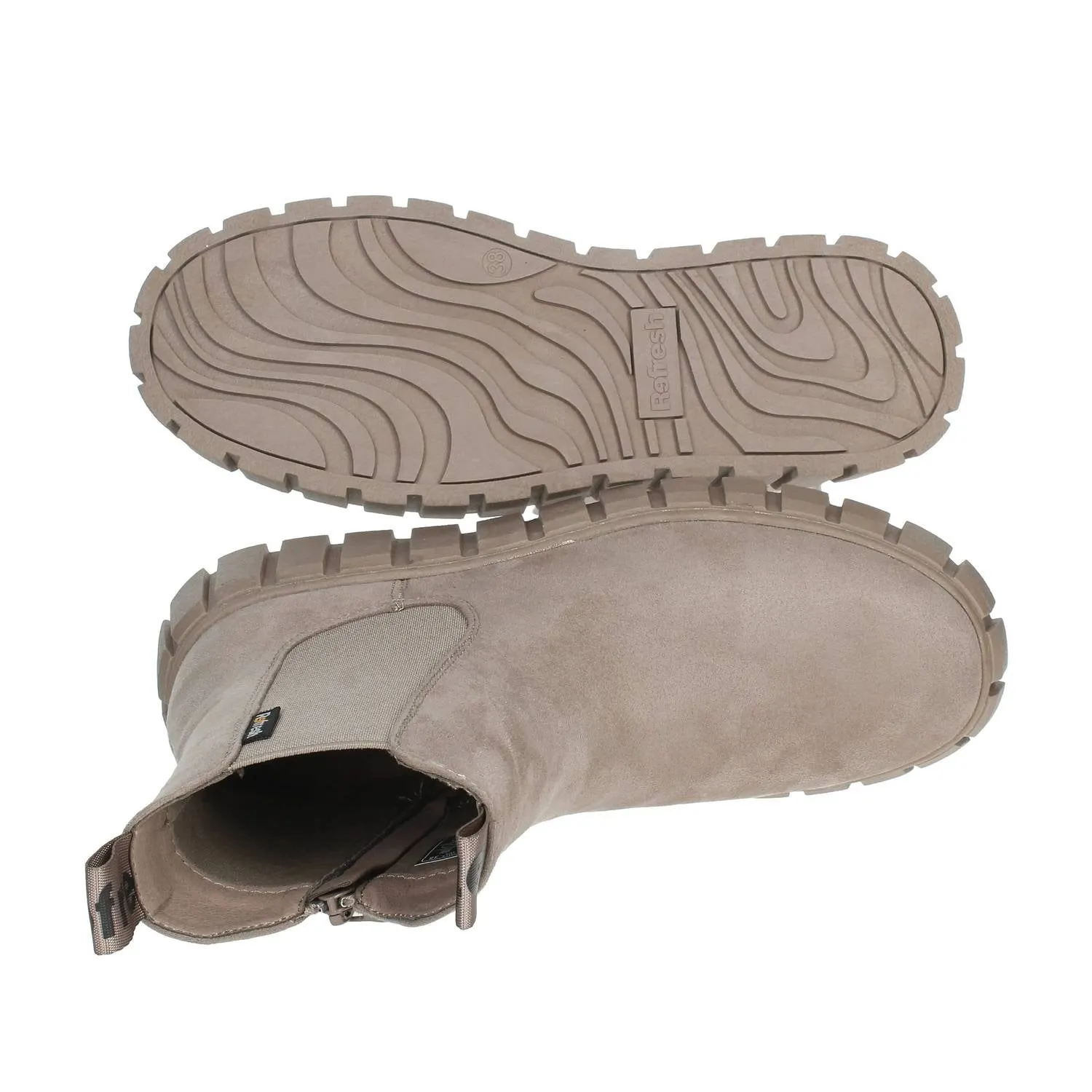 Women's Suede Booties In Light/pastel Brown