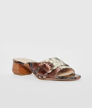 Women's Tala Embossed Snake Slip On In Brown Minera Embossed Snake