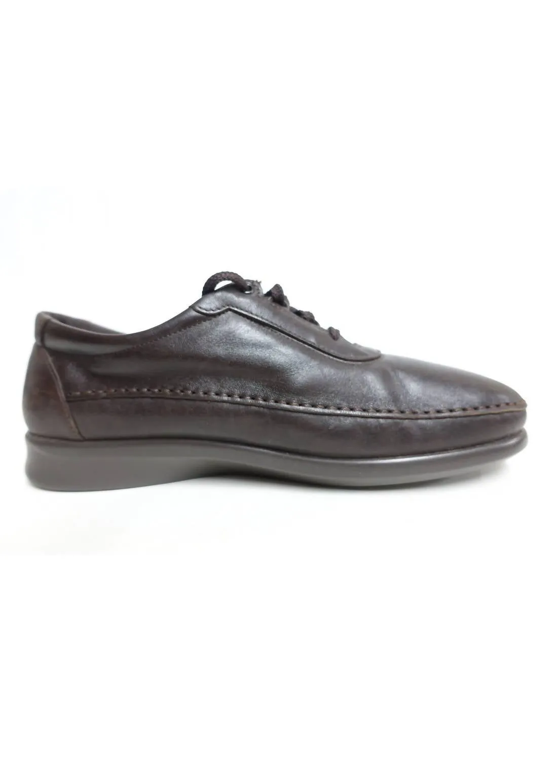 Women's Traveler Athletic Lace Up Shoe - Narrow In Dark Brown