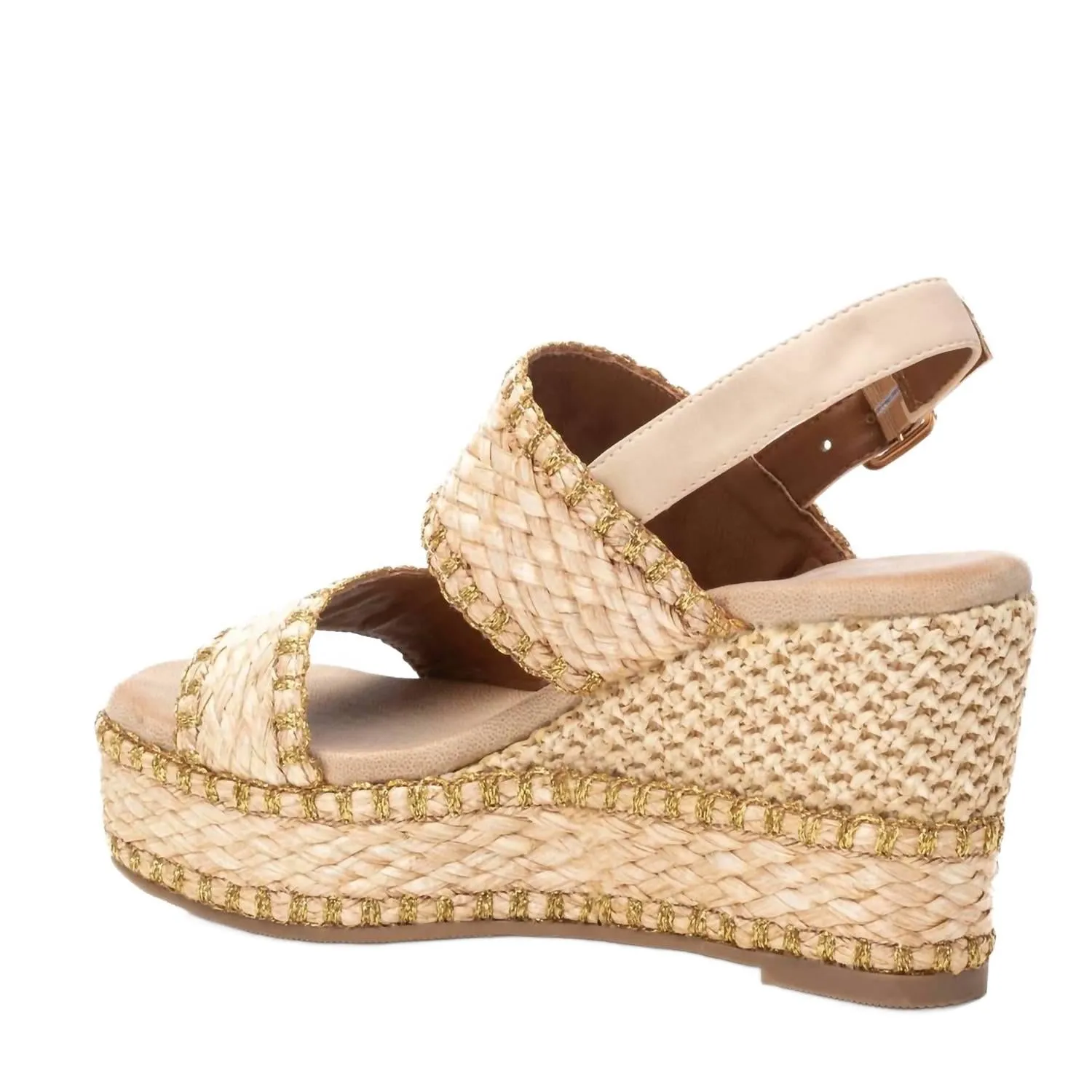 Women's Wedge Sandals In Beige