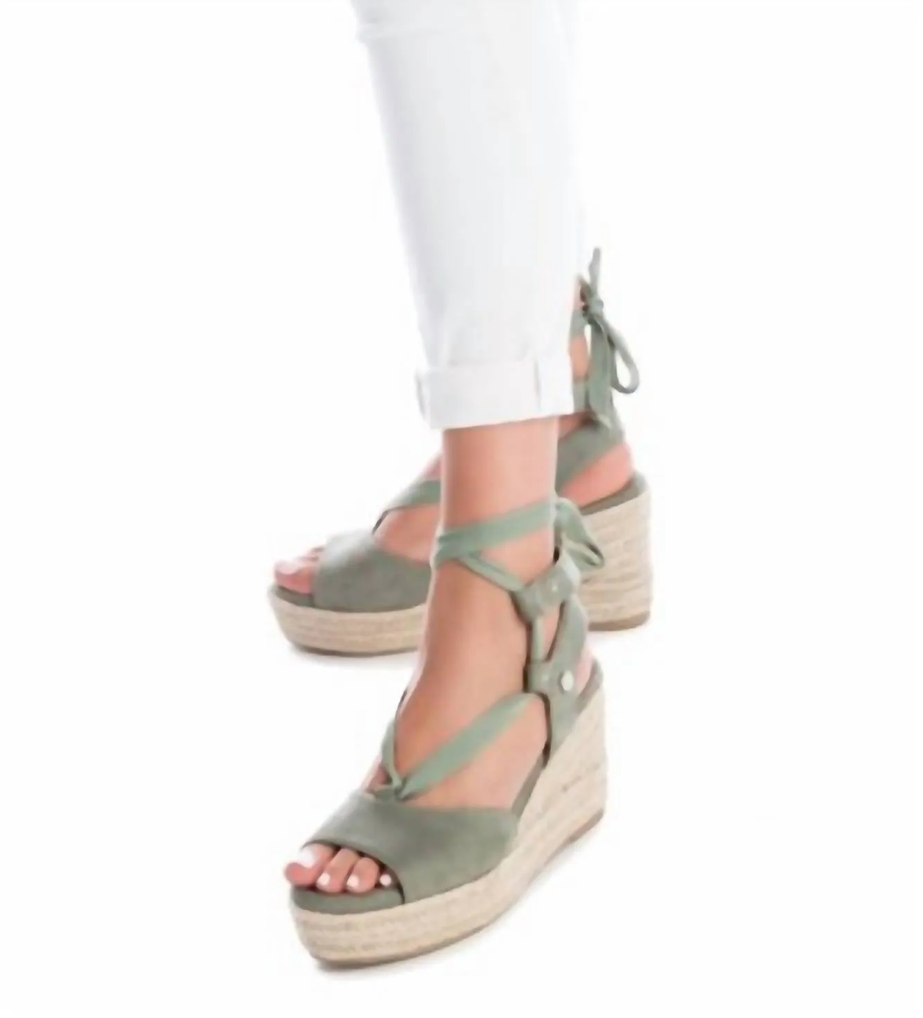 Women's Wedge Sandals In Kakhi