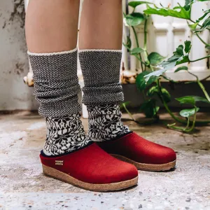 Wool Felt Clogs - Kris - Paprika (Adults 36-42) *Pre-order