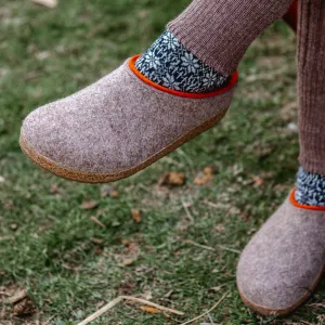 Wool Felt Clogs - Kris - Taupe (Adults 36-46) *Pre-order