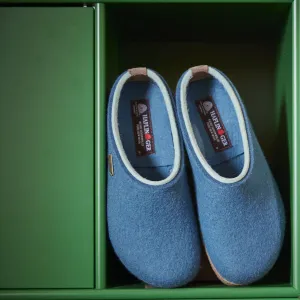 Wool Felt Clogs - Kris - Turquoise AW24 (Adults 36-41)
