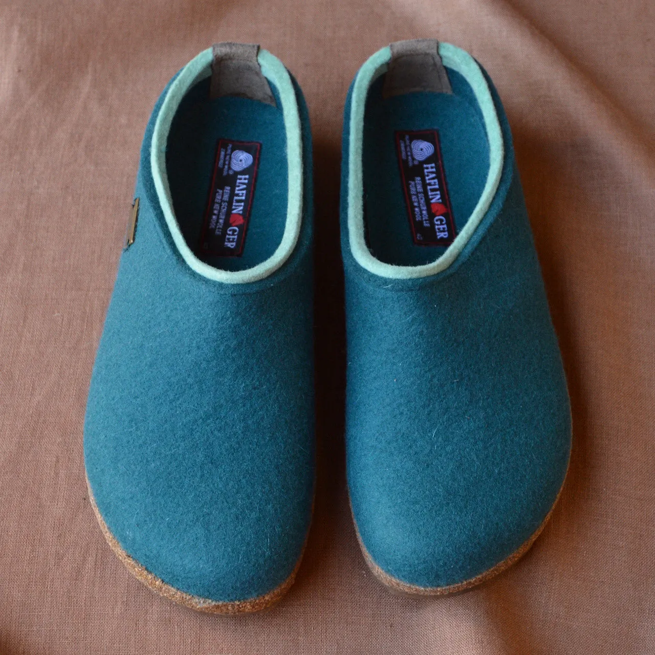 Wool Felt Clogs - Kris - Turquoise AW24 (Adults 36-41)