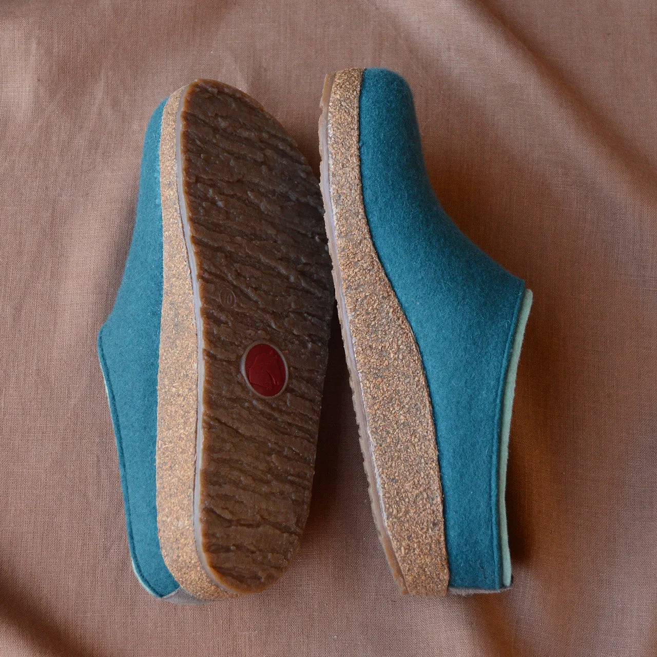 Wool Felt Clogs - Kris - Turquoise AW24 (Adults 36-41)