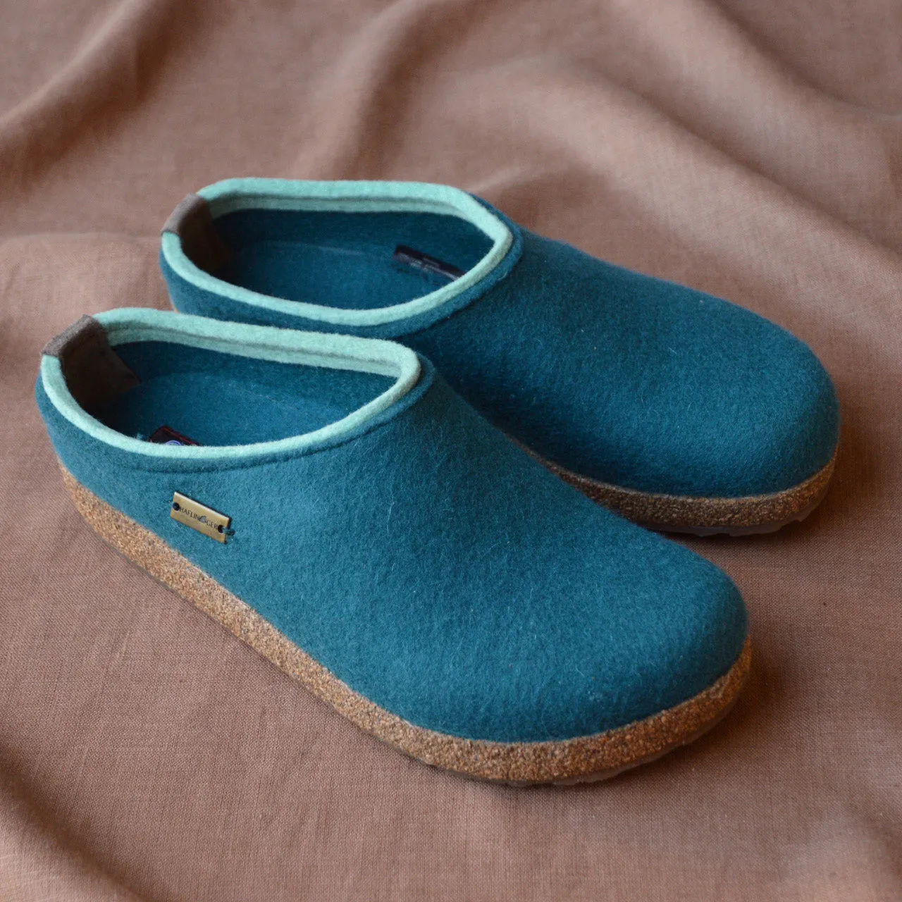 Wool Felt Clogs - Kris - Turquoise AW24 (Adults 36-41)