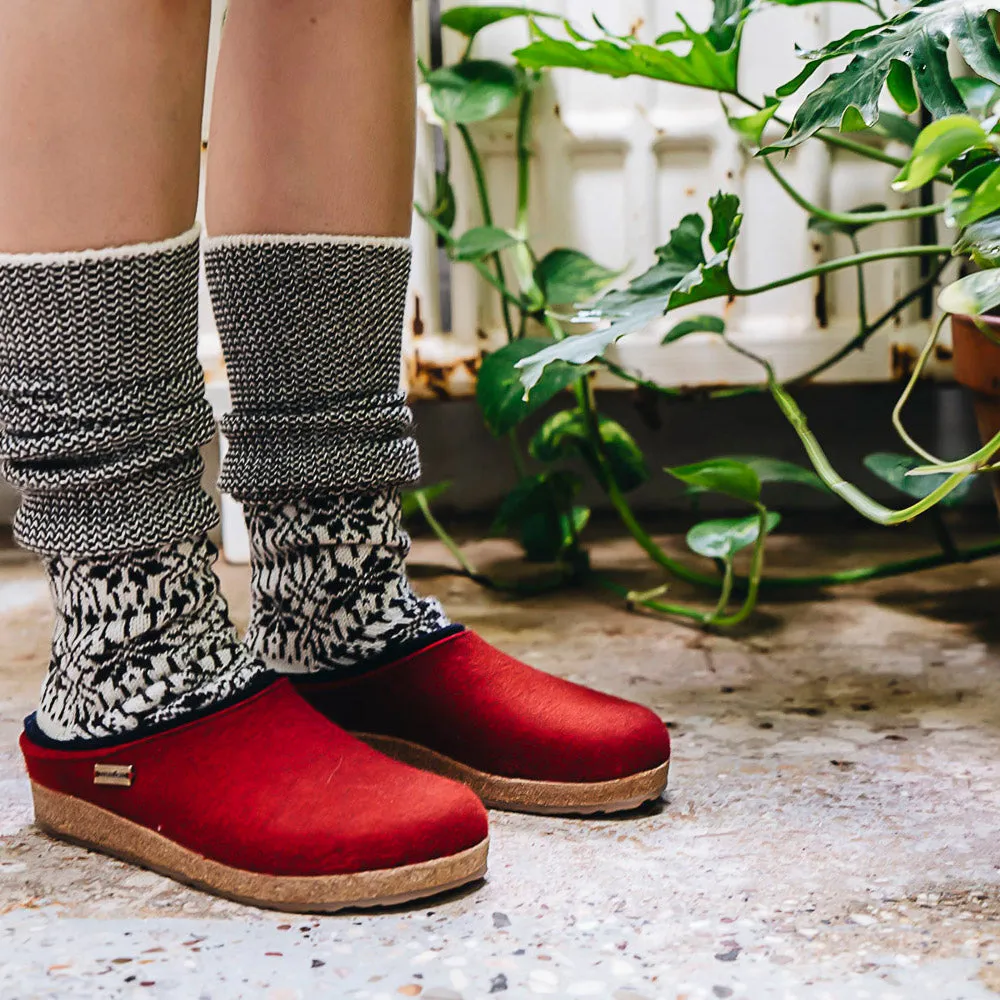 Wool Felt Clogs - Kris - Turquoise AW24 (Adults 36-41)