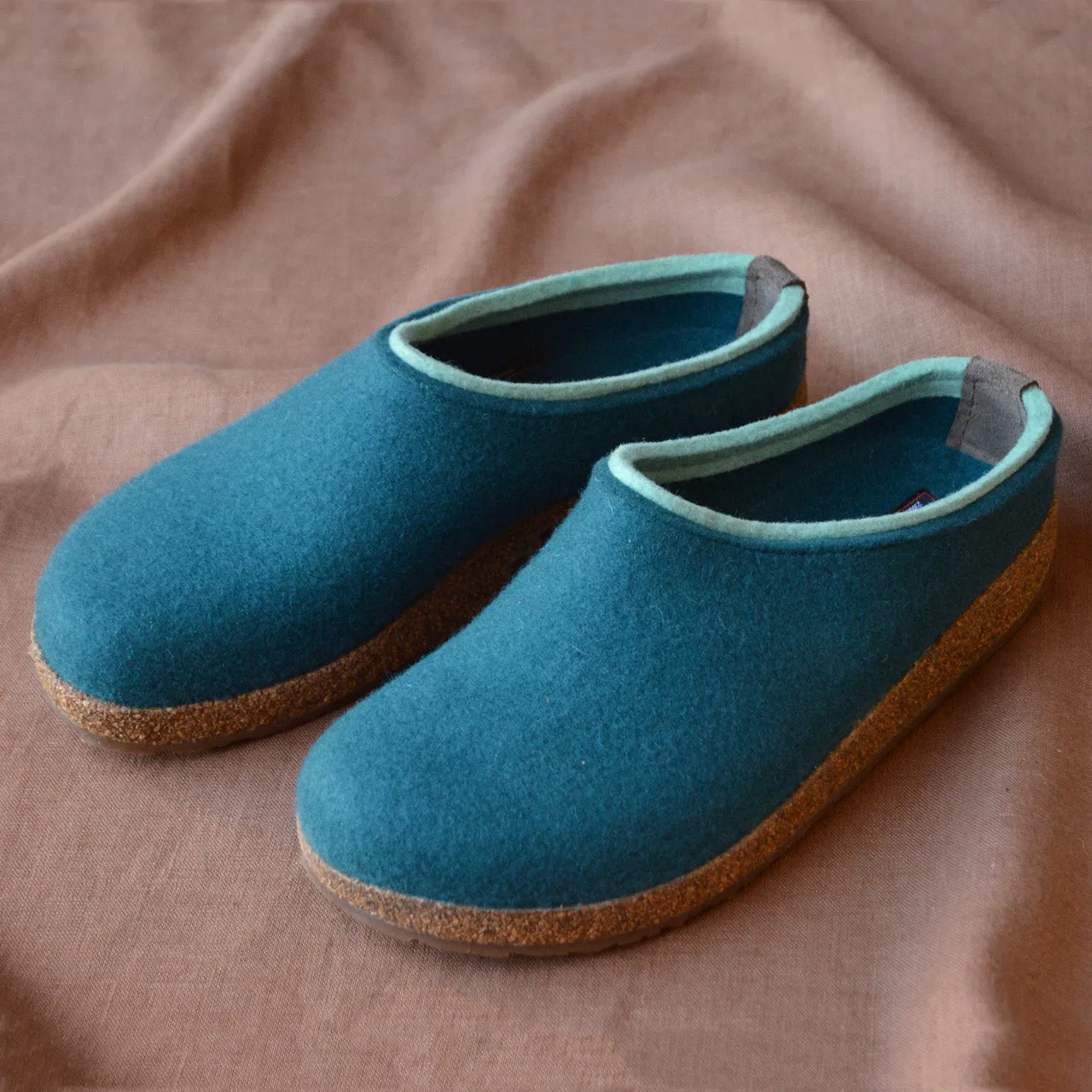 Wool Felt Clogs - Kris - Turquoise AW24 (Adults 36-41)