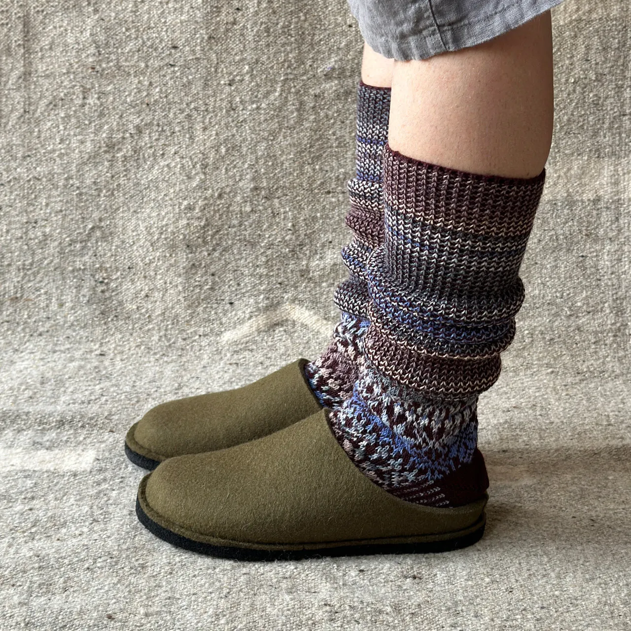 Wool Felt Slippers - Flair Soft - Bordeaux (Adults 36-43) *Pre-order