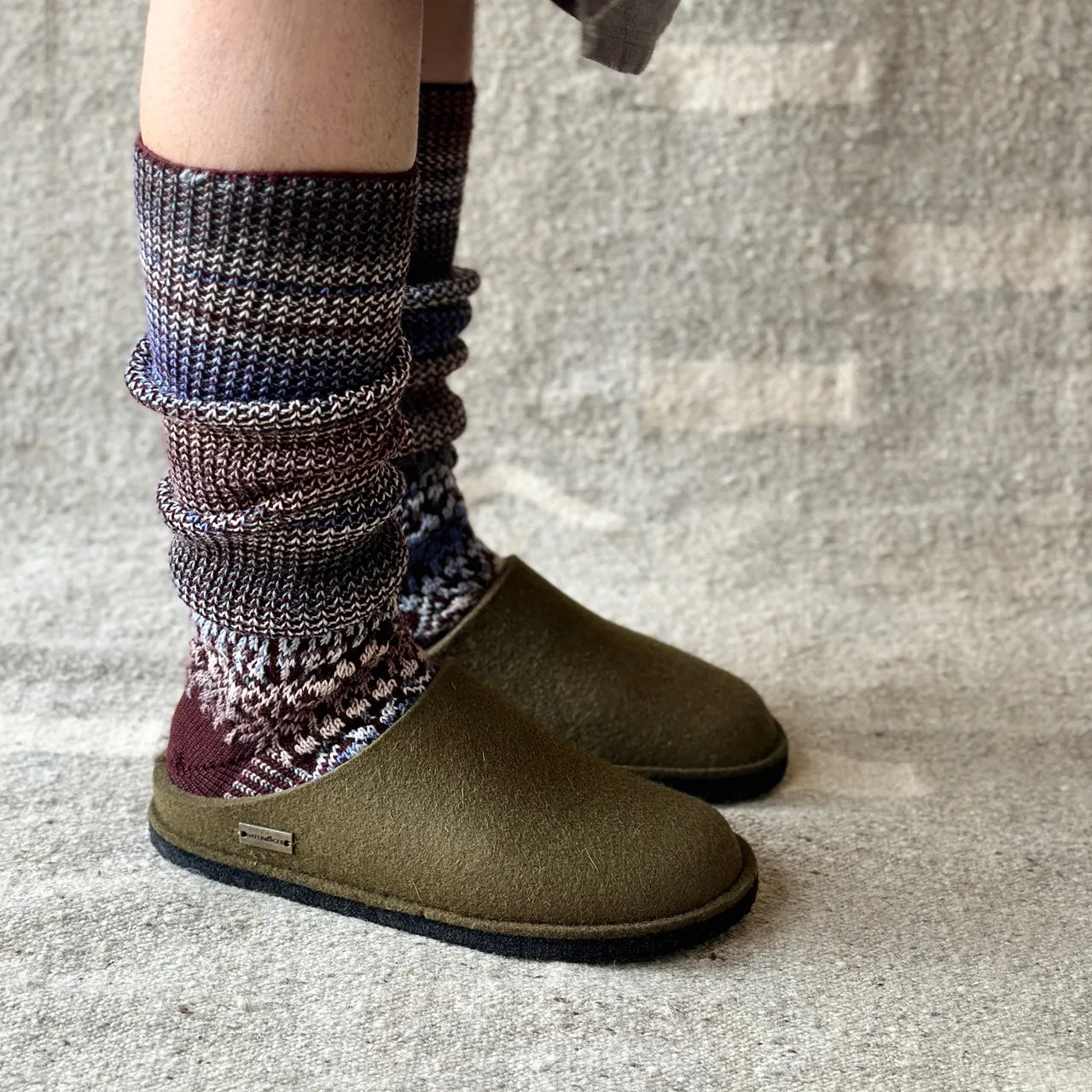 Wool Felt Slippers - Flair Soft - Bordeaux (Adults 36-43) *Pre-order