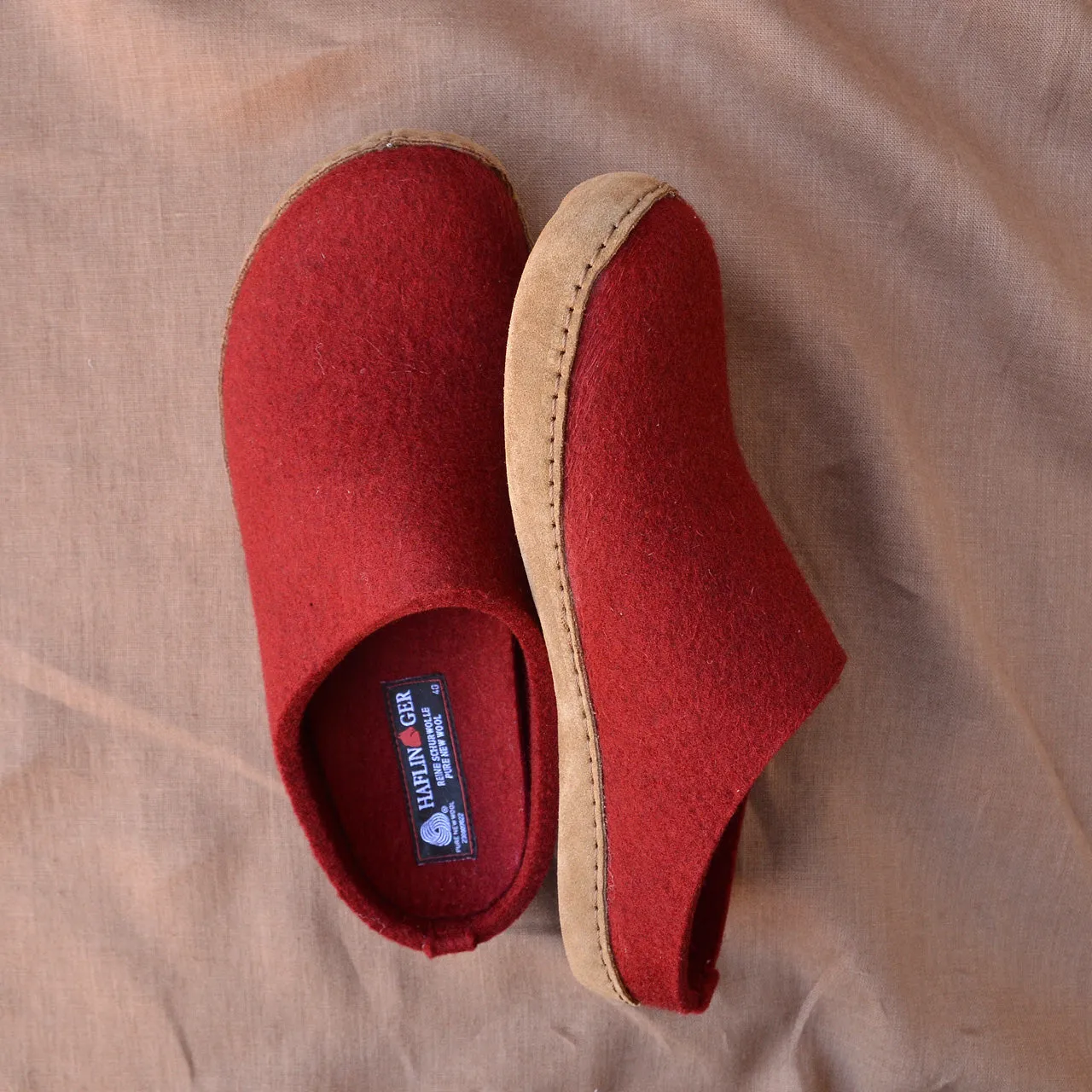 Wool Felt Slippers - Toffel - Rubin (Adults 36-42) *Pre-order