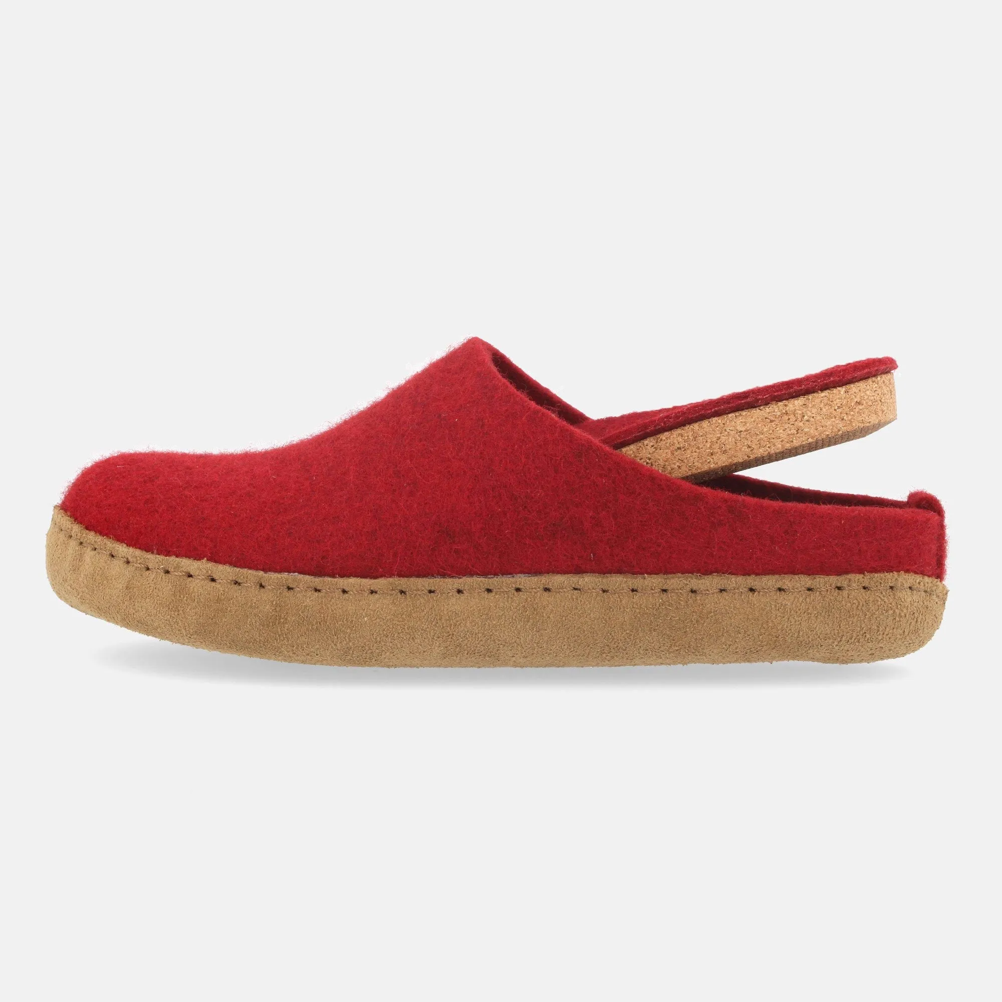 Wool Felt Slippers - Toffel - Rubin (Adults 36-42) *Pre-order